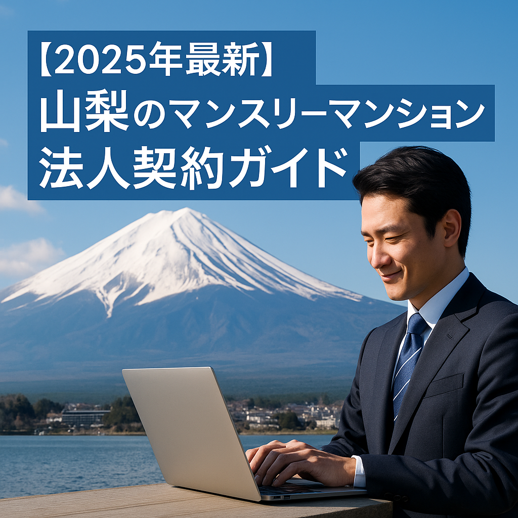 【2025年最新】マンスリーマンション山梨の法人契約・短期利用の流れをわかりやすく解説